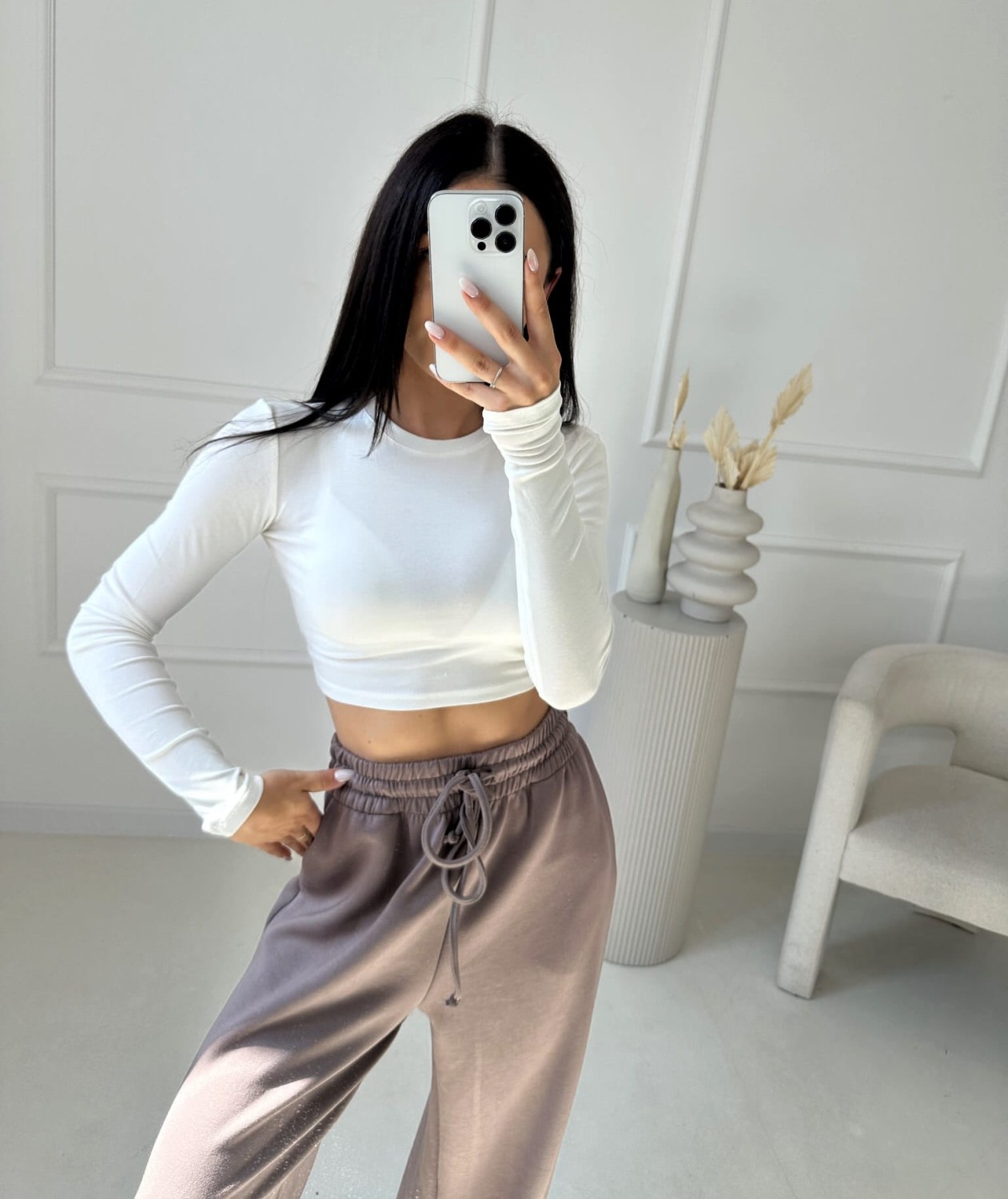 Top Lumina biały krótki 