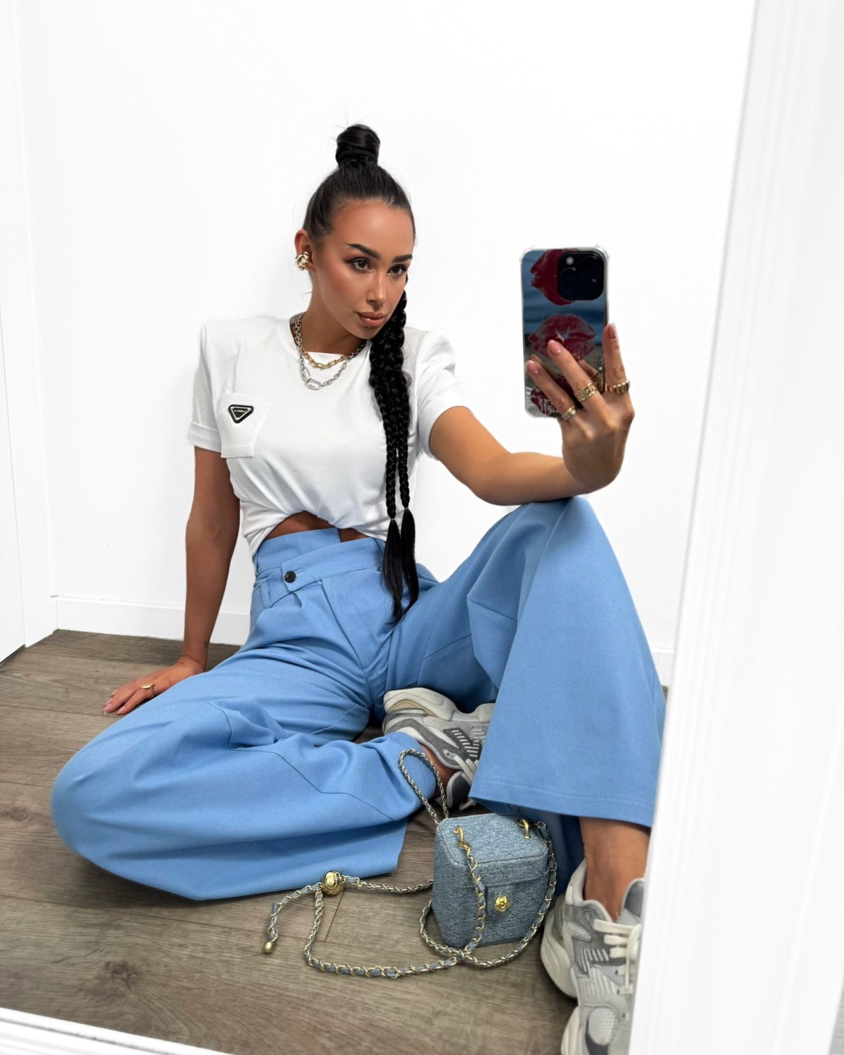 Koszulka La Milla biała kieszonka Logo 